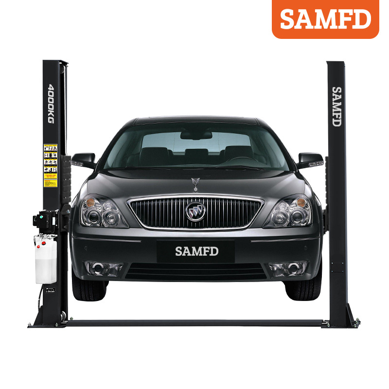 Equipo de mantenimiento del taller de reparación de elevadores de doble columna para automóviles, pórtico hidráulico de 4 toneladas, dos columnas y dos columnas