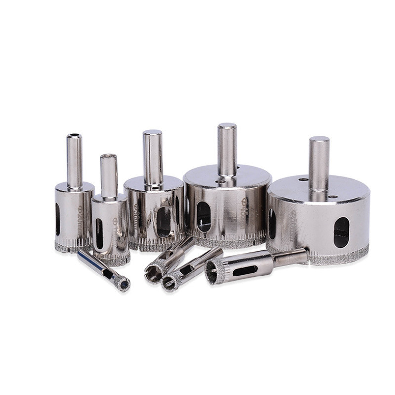 一体钢坯玻璃开孔器玉石切割瓷砖木工开孔器大理石电镀金刚砂钻头