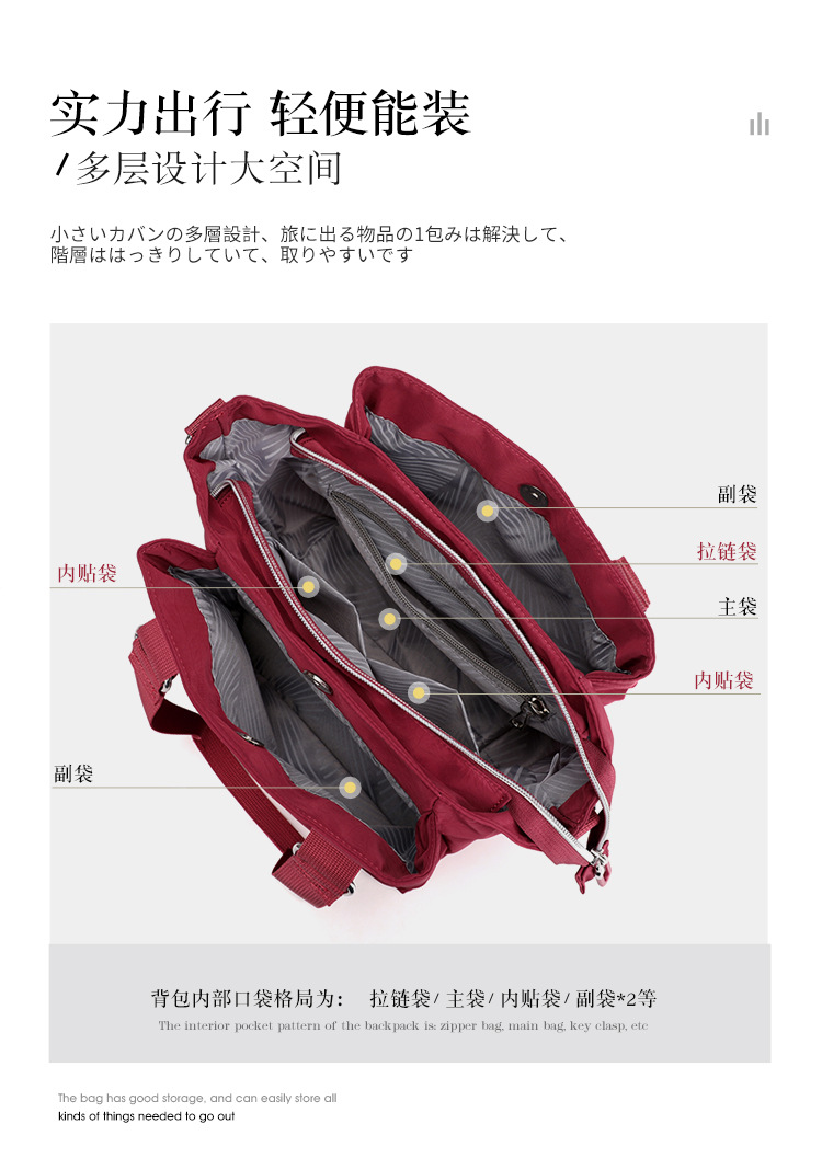 Colorful Fox's new fashionable and versatile casual shoulder bag for women, a large-capacity multi-layer simple crossbody bag undefined