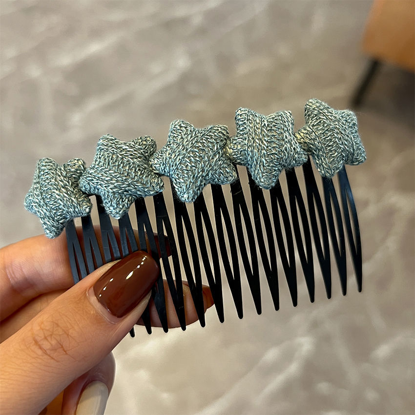 Estilo coreano peine de pelo insertar peine horquilla al por mayor cabeza trasera horquilla rota acabado artefacto flequillos horquilla lateral clip femenino