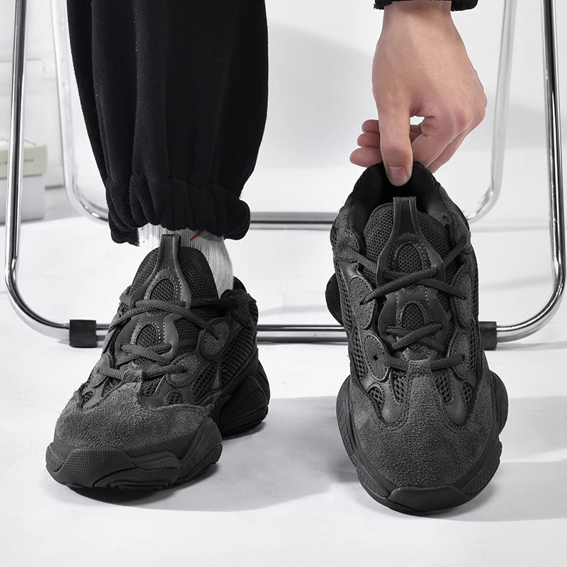 Og Yeezy Coconut 500 Black Warrior Dad Shoes Putian New Men's Shoes Heightening Casual Thick-Soled Shoes Women's Trendy