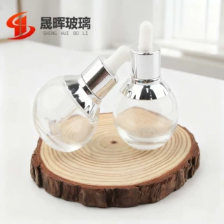 工厂现货30ml小灯泡精华液精油滴管瓶原液乳液分装瓶