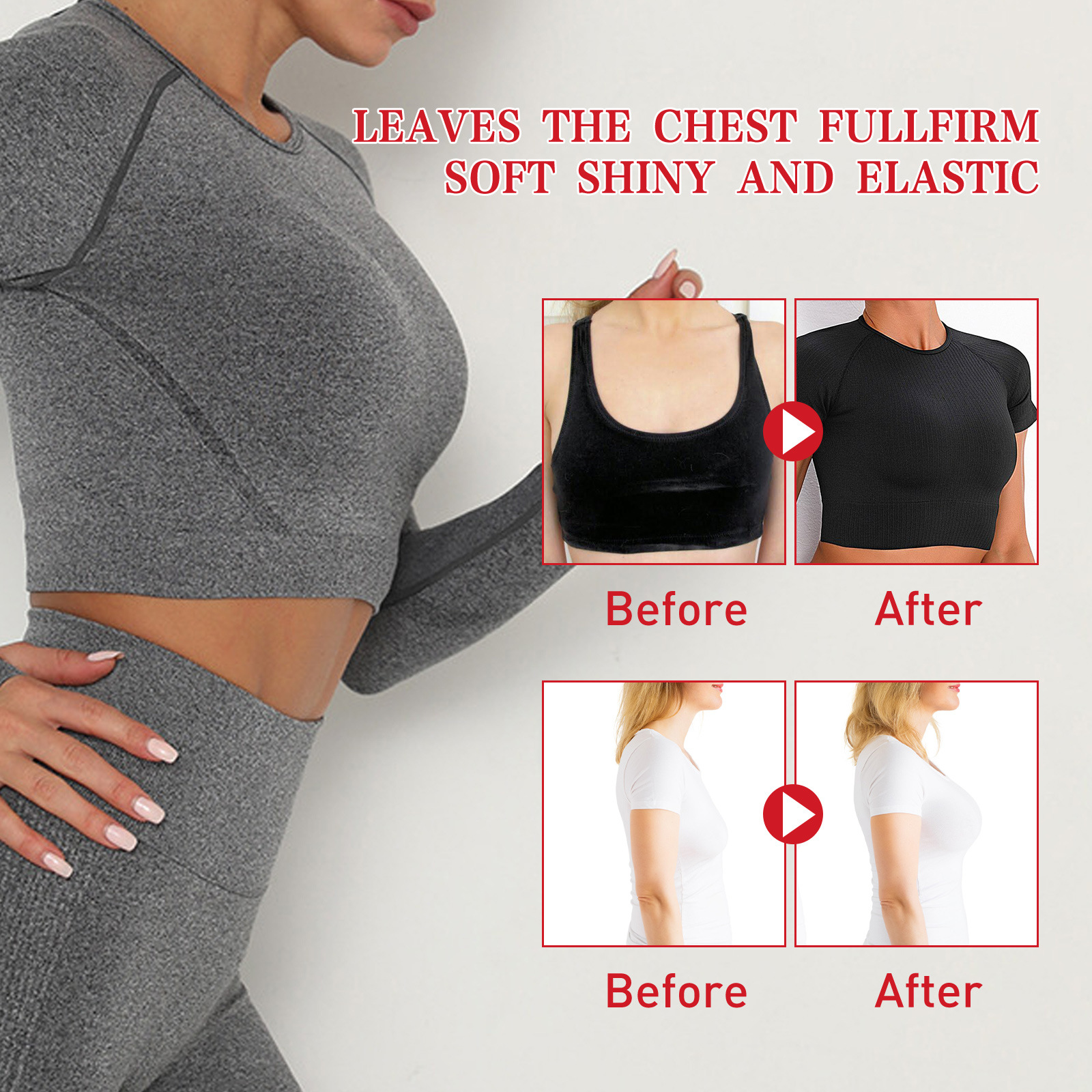 Chest West&Month, massaggio rassodante da donna, crema di bellezza per un seno forte e ricco_voghion.com