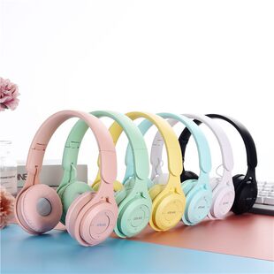 Cross-border Macaron Y08 head-mounted folding wireless card exquisite small card fashionable student y08 bluetooth headset