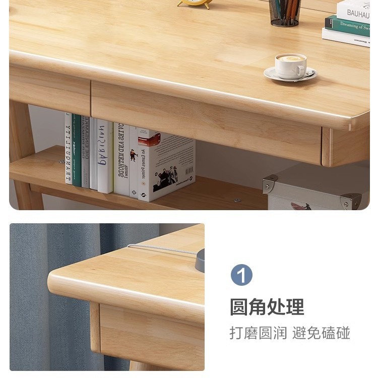 Escritorio de madera maciza simple moderno Escritorio de computadora simple estudiantes de primaria y secundaria estudio escritorio y silla hogar