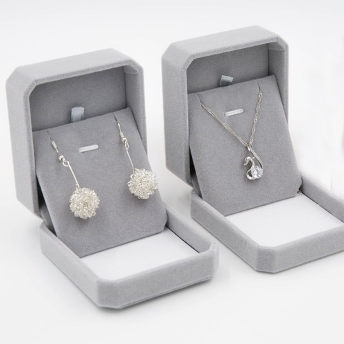 高档绒布首饰盒戒指盒项链手链手镯珠宝饰品包装盒高级感工厂批发