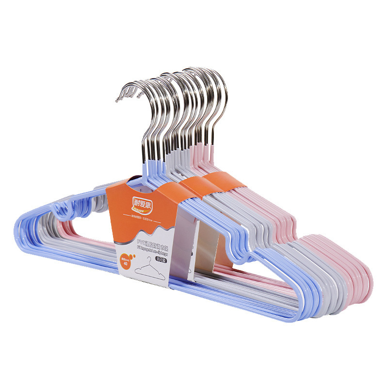 Ropa Rack soporte percha de ropa percha revestida de plástico de las mujeres antideslizante hogar sin costura engrosada percha adulto al por mayor