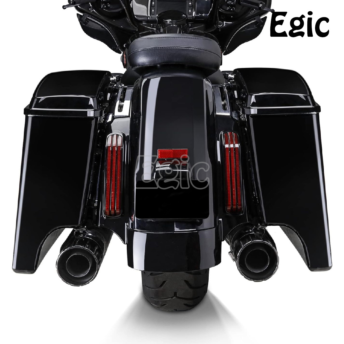 Motorcycle modified side box plus height suitable for Harley road gliding travel series 14-24 years black lock