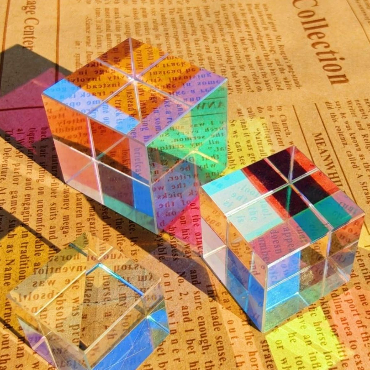 Цветной солнечный prism зеркальный светильник для спальни в кубе, солнце кристалл ловец кристальный декор