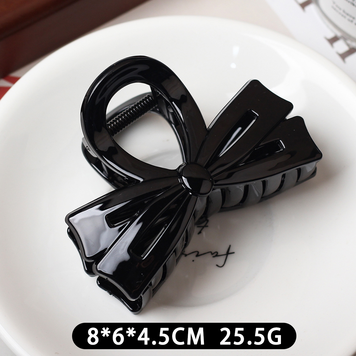 Coreano de alta calidad simple arco de plástico tamaño medio agarrar clip de cabello de cabeza detrás de la moda tiburón clip de cabello accesorios image 10