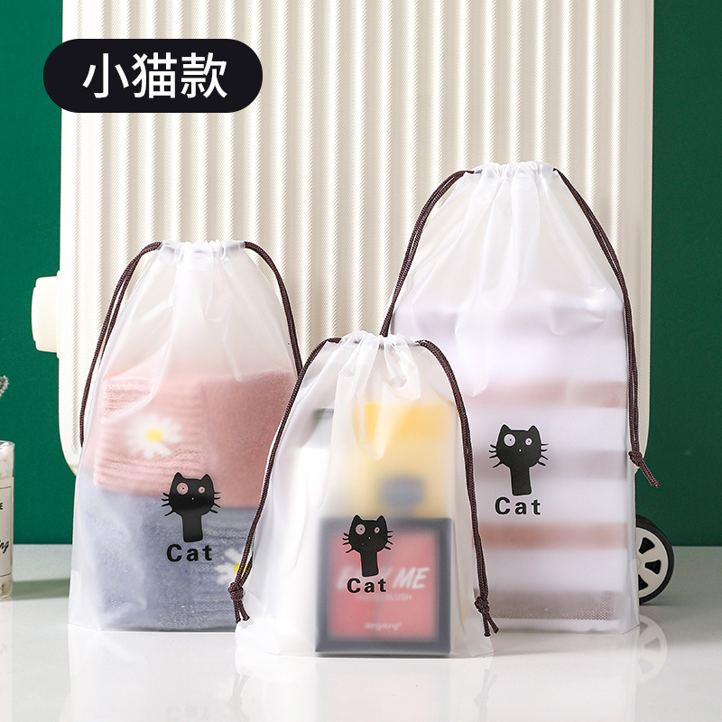 En stock PE oso Cordón de plástico cordón calcetines embalaje transparente cordón bolsa ropa zapatos almacenamiento al por mayor bolsa