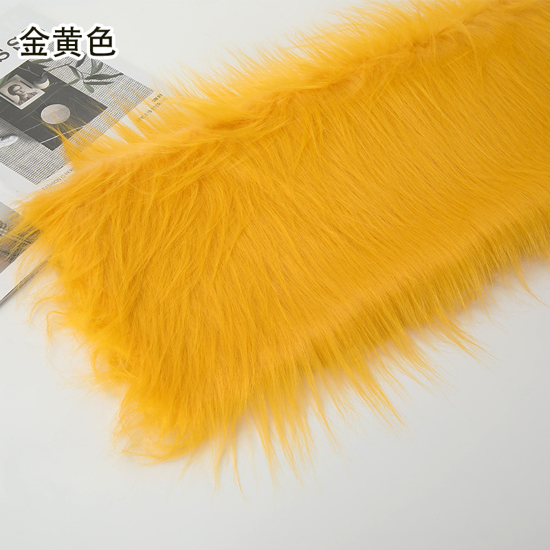 12 ''plush tela DIY caída de piel artificial de piel simulación de piel muñeca pelo bestia traje de piel larga tela de piel