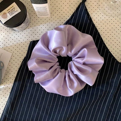 Spring Sweet and Sophisticated Saç üçün rezinlər - high-end-satin-circle-light-purple