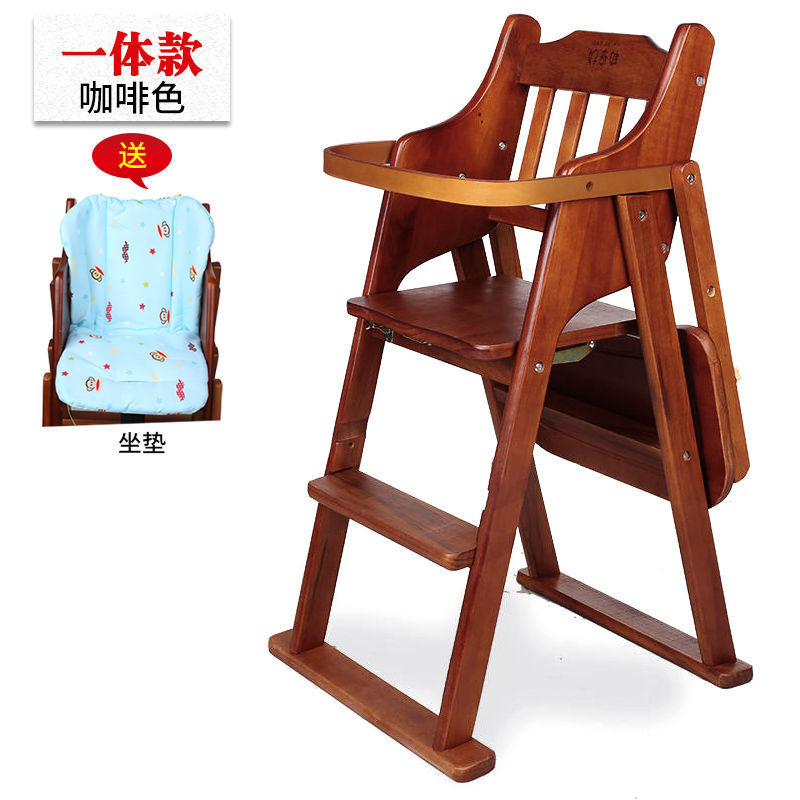 Silla de comedor de madera maciza para niños, comedor para bebés, silla para el hogar, mesa y silla de comedor plegable, taburete, fábrica de sillas de asiento anti-caída para bebés