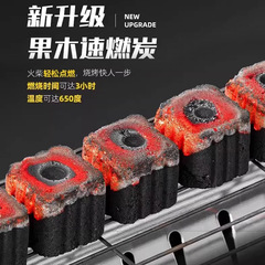 果木炭专用易燃木质速燃炭烧烤碳方圆木制围炉煮茶碳助燃露营炭