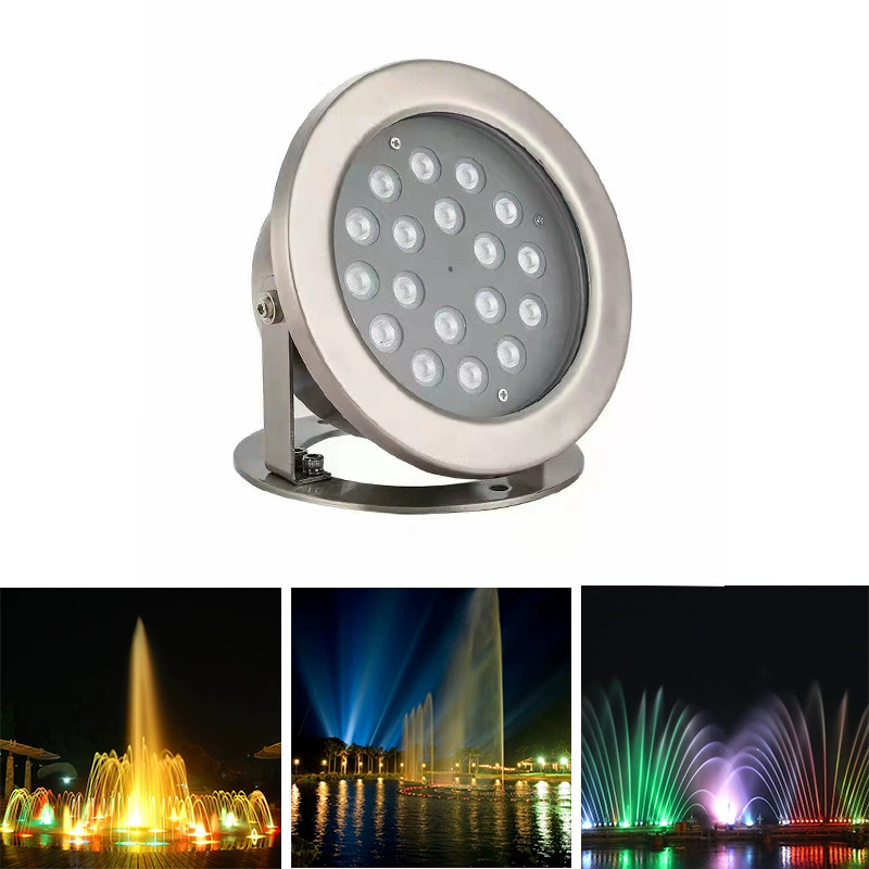 LED-лампа подводного фонтана, свет водной картины 36В 48В 54В, полный цвет DMX512 внешнее управление, цветной подводный свет прямого производителя