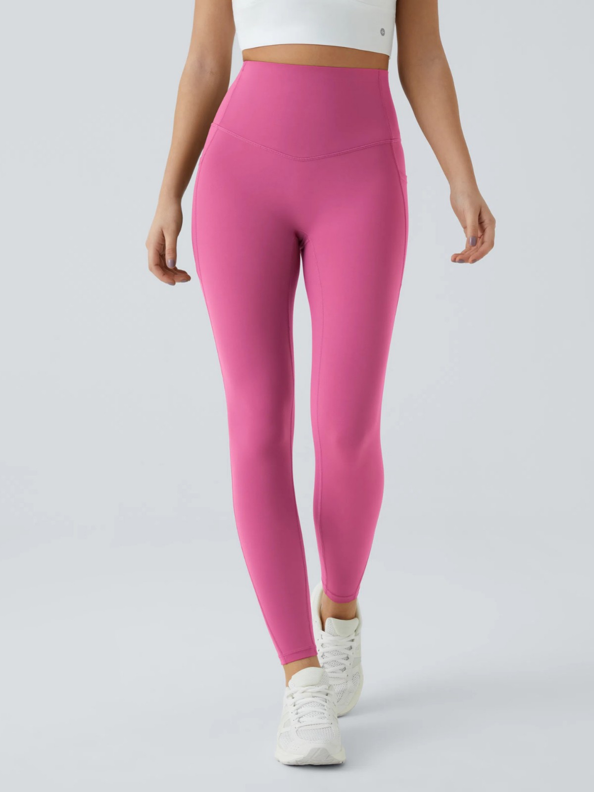 Europa y Estados Unidos transfronterizos TK explosivo ropa de yoga Halar bolsillo lateral desnudo sensación de cintura alta caderas pantalones de yoga