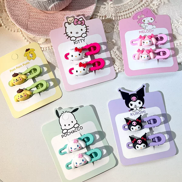 Sweet and Cute Cartoon Sanrio Hairpin for Girls with Bangs and Broken Hair on the Side, Super Fairy-Like Versatile Hairpin Headwear