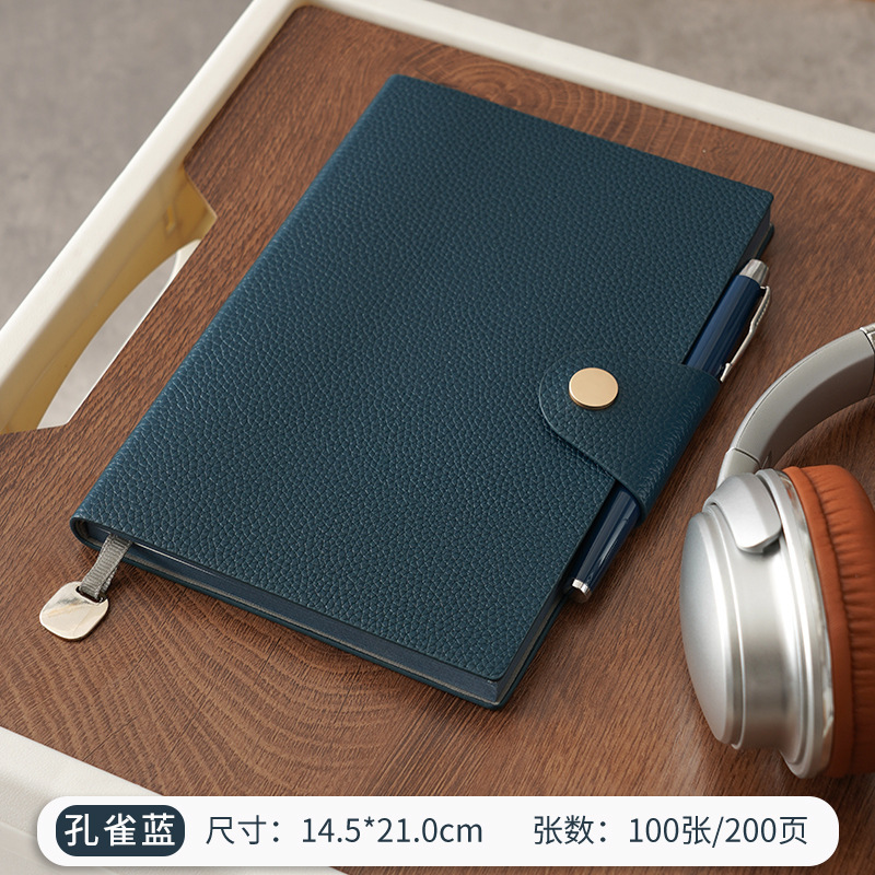 可拍软皮a5商务记事本本子搭扣书签日记本高颜值笔记本套装定制|undefined