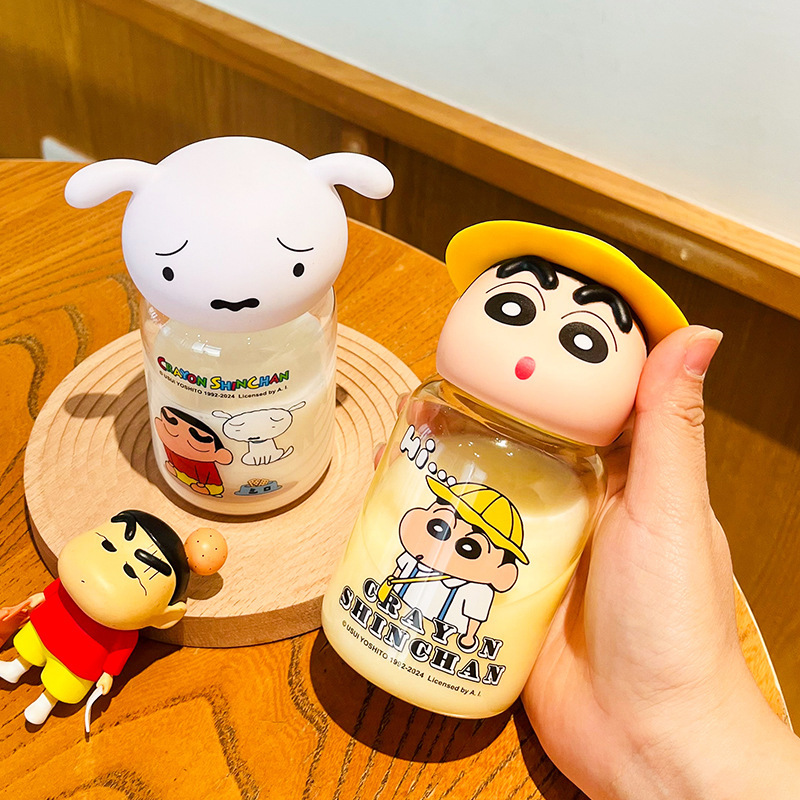 水杯蜡笔小新迷你水杯正版学生公仔高颜值可爱杯子小巧迷你杯水杯|undefined