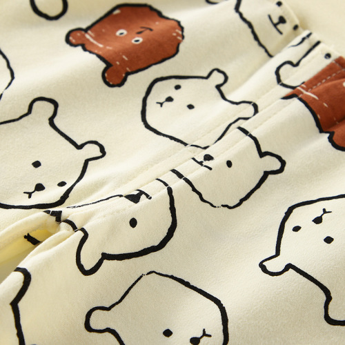 Spring and autumn children's underwear set pure cotton high-waist belly protection baby autumn clothes and autumn pants two-piece set baby anti-cold pajamas