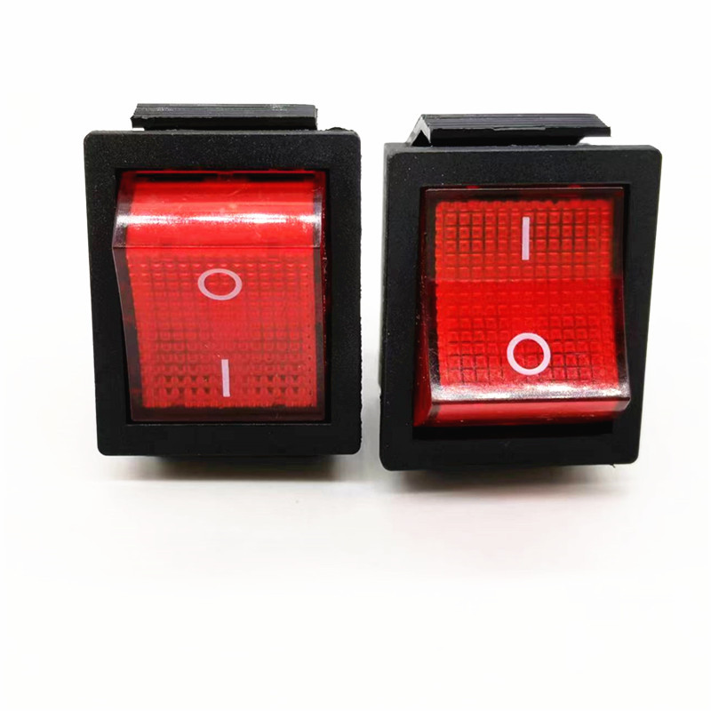 供应船型开关 KCD4 16A 4脚2档带灯翘板开关 电器电源开关 大电流