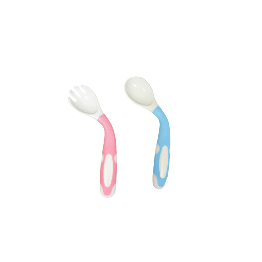 Детское скручивание вяжет ложка комбинированная тренировка ребенка хватка посуда может быть согнута для детей