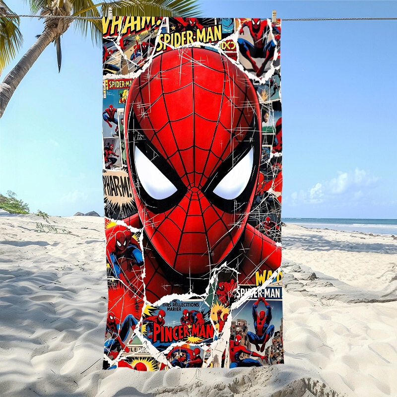 Cross-Border Marvel Spider-Man Comic-Style Beach Towel, Ultra-Fine Fiber Absorbent Quick-Dry Bath Towel, Wholesale from the Source Manufacturer Cross-Border Marvel Spider-Man Comic-Style Beach Towel, Ultra-Fine Fiber Absorbent Quick-Dry Bath Towel, Wholesale from the Source Manufacturer
