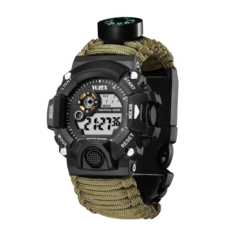 Umbrella Rope Waterproof Watch Multifunctional Outdoor Survival Umbrella Rope Bracelet Adjustable Outdoor Camping Adventure Bracelet Umbrella Rope Waterproof Watch Multifunctional Outdoor Survival Umbrella Rope Bracelet Adjustable Outdoor Camping Adventure Bracelet