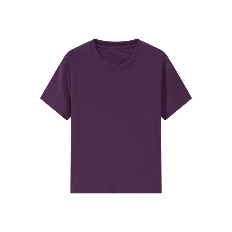 Fuboss Summer New Women's Regular Shoulder Short-Sleeve Solid Color Round Neck Versatile Slimming T-Shirt Fuboss Summer New Women's Regular Shoulder Short-Sleeve Solid Color Round Neck Versatile Slimming T-Shirt