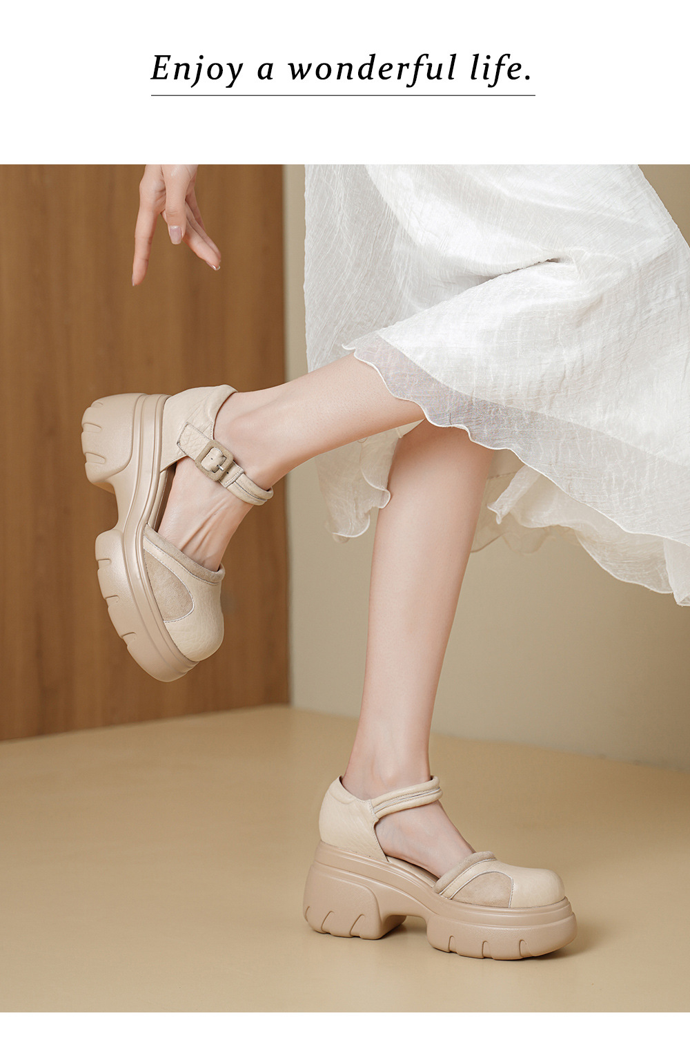 Sandal cao gót nữ mũi nhọn quai ngang đế xuồng da bò — màu đen, màu mơ chi tiết 7