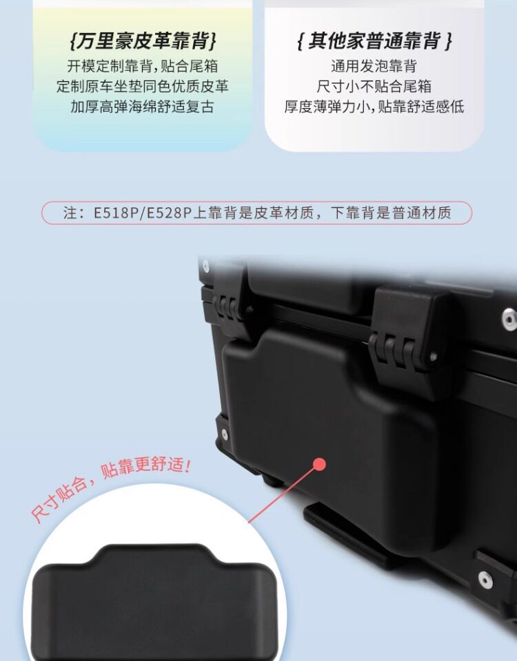 Wanlihao electric vehicle rear trunk, universal non-aluminum alloy large-capacity storage box for Niu NXt motorcycles