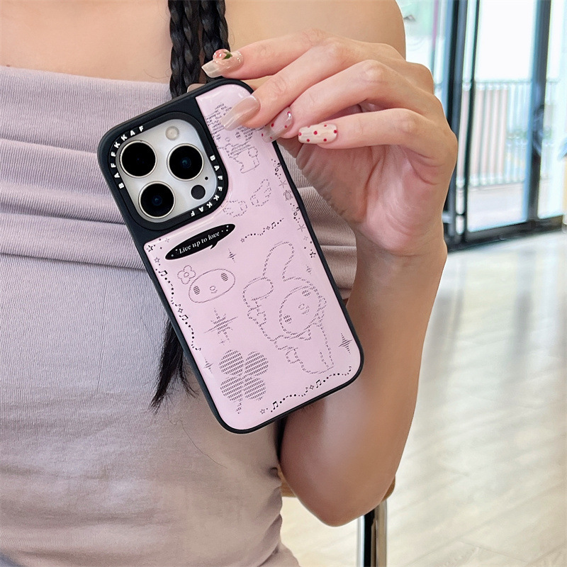 卡通像素四叶草美乐蒂适用iPhone16苹果15ProMax/14/13手机壳新款|undefined