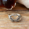 Retro ring suitable for men and women, European style, punk style, on index finger