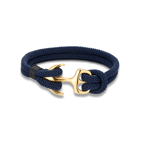 Bangle Classification Hip-Hop Retro Color Block Polyester Titanium Steel Men's Bangle Men Cord & Leather Bracelets