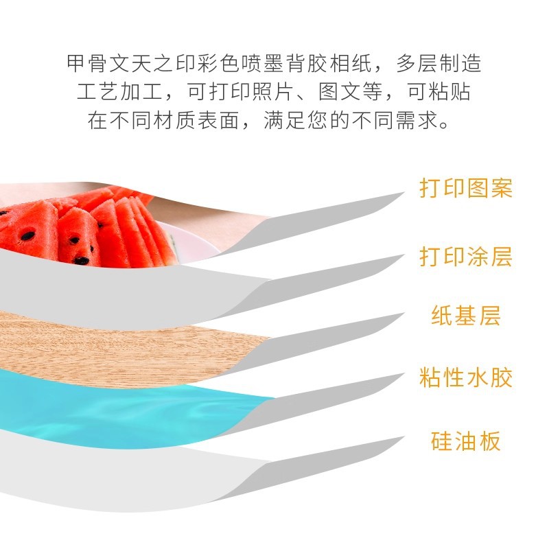 Papel fotográfico de retroceso A4 impresión de inyección de tinta A5A6 papel fotográfico de alto brillo A3 adhesivo PP resistente al desgarro impermeable