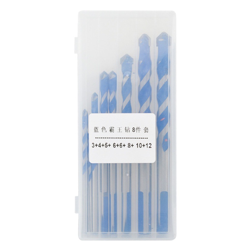 Transfronterizo azul Overlord traje de perforación de baldosas de cerámica de vidrio de perforación de hormigón taladro de aleación de triángulo multifuncional