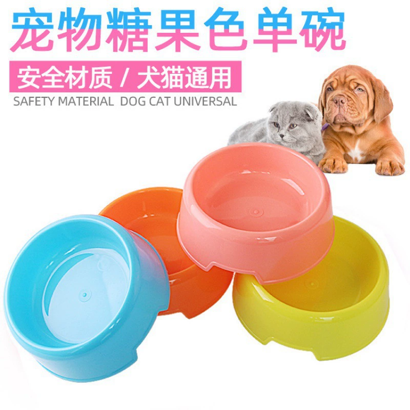 Конфеты Цвет Еда Миска Щенок Котенок Легкий Пластиковый Домашнее Животное Одиночная Чаша Благосостояние Миска Подарок Реклама Рекламный ЛОГОТИП Собака Миска