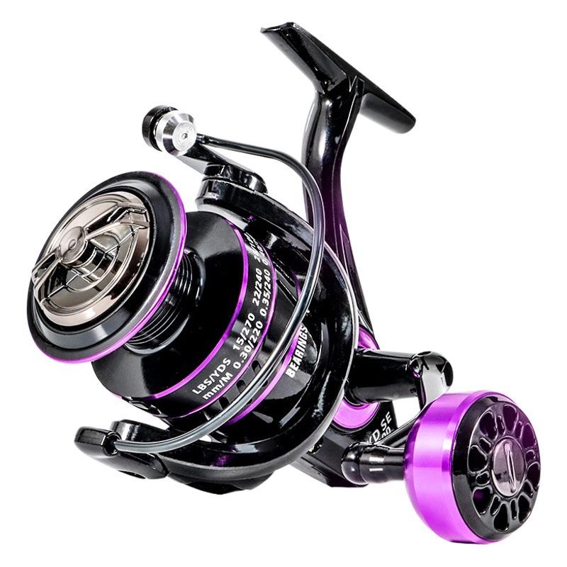 Rueda giratoria de metal Línea de luya taza línea de pesca rueda mar Varilla de lanzamiento Varilla de tiro largo rueda de pesca de mar