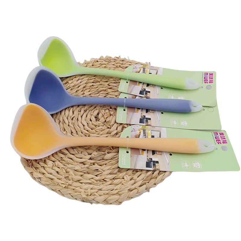 L3335 K-365 boutique silicona olla cuchara sartén antiadherente mango largo especial cocina pala utensilios de cocina espátula cuchara