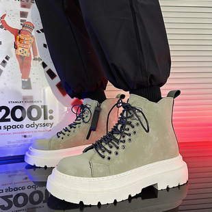 Martin Boots Men's British Fan Car Boots High-top Leather Boots Fashionable Casual 2025 New Arrival Boots Workwear Shoes