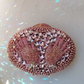 现货跨境新镶钻晚宴包玻璃钻石手拿包宴会女士包Stone Clutch bag