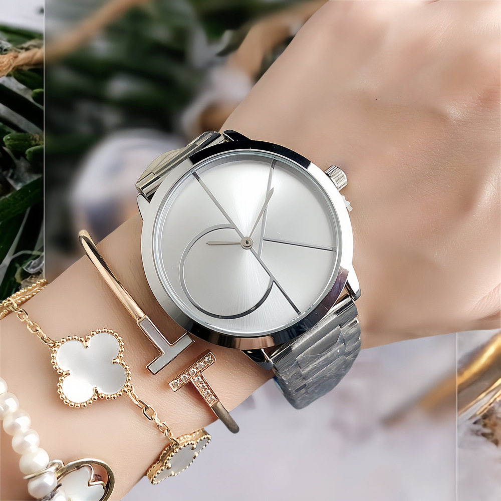 European and American Fashion Business Sports Watch Steel Band Quartz New Women's Watch Foreign Trade Large Dial Men's Casual Watch