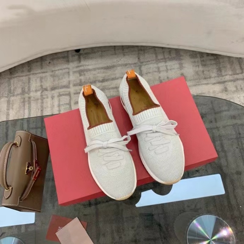 커플 캐주얼 신발 봄 편안한 경량 운동화 플라이 짠 캐주얼 솔리드 컬러 플랫 슈즈 스포츠 플러스 사이즈 신발 여성