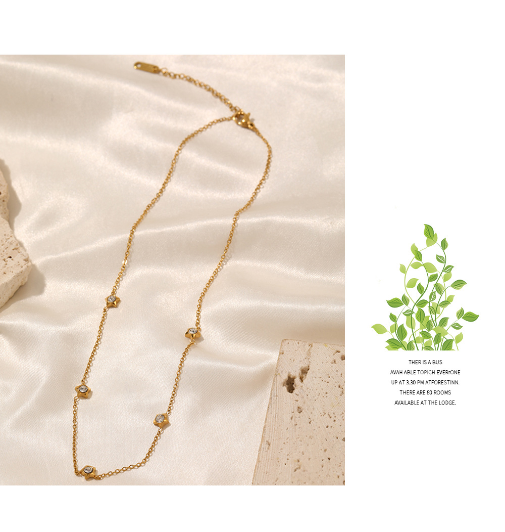 Edelstahl 304 14 Karat Vergoldet Elegant Einfacher Stil Überzug Herzform Zirkon Halskette Mit Anhänger display picture 11