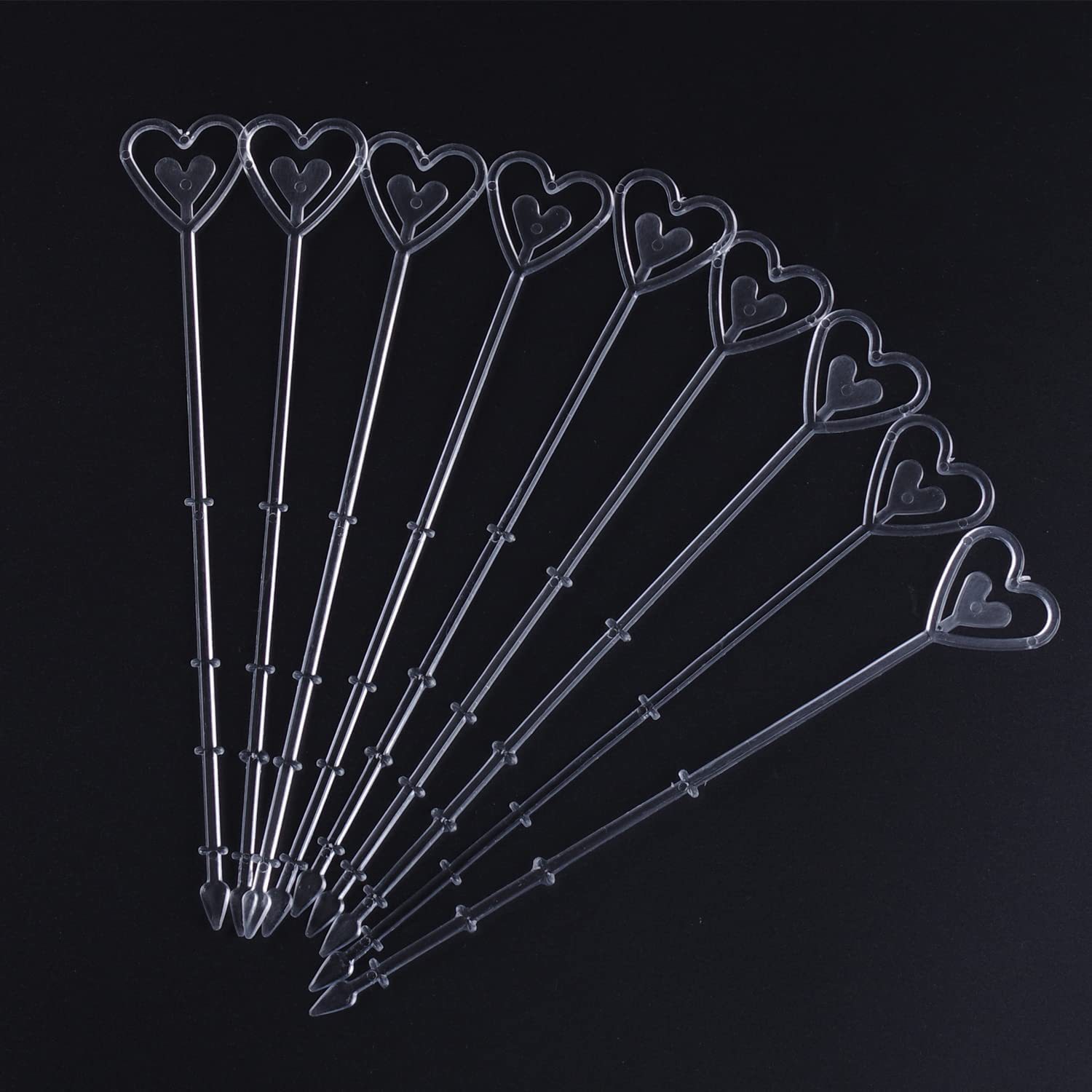 透明塑料心形花插卡片夹 Plastic Floral Pick Card Holder（ZLP