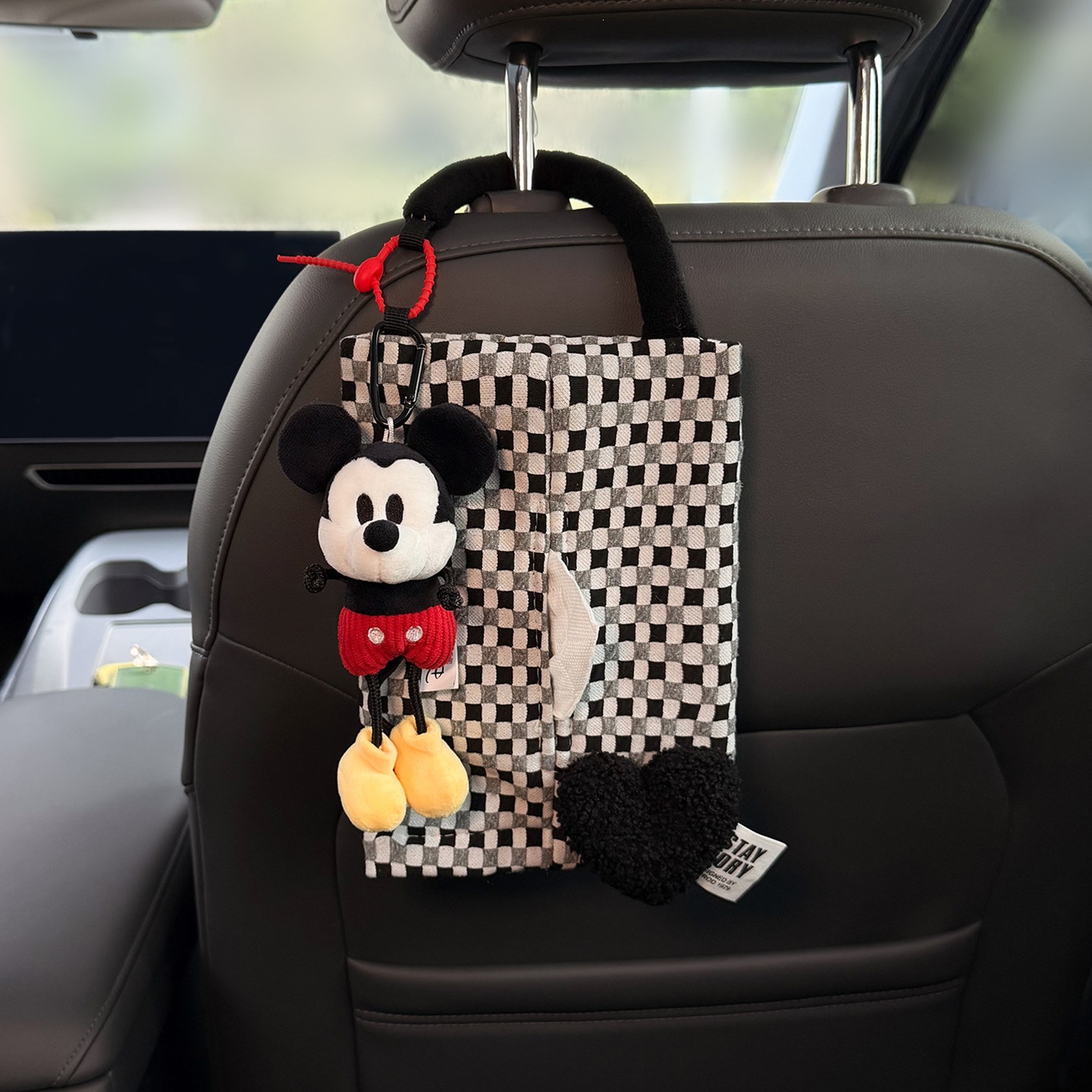 2026 New Disney Mickey Goofy Car Tissue Box Hanging Bag for Car Rear Seat Headrest