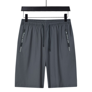 Double warp flat ice silk shorts loose plus size casual sports summer quick-drying thin brocade ammonia men's outer wear fifth pants