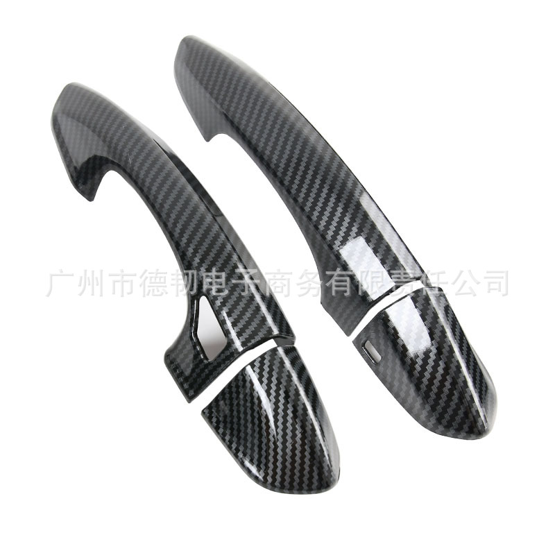 Suitable for 15-22-23 Ford Mustang Mustang carbon fiber pattern handle sticker door handle decoration cover