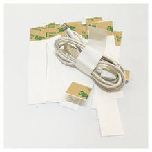 膜能电子包装数据线扎白卡纸带片防尘防刮花易撕贴自定义跨境专供
